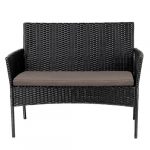 Комплект садових меблів з техноратангу із 4 предметів VELACO LUIZA-BL чорний - Зображення 5