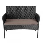 Комплект садових меблів з техноратангу із 4 предметів VELACO RITA-BL чорний - Зображення 5