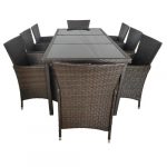 Комплект садових меблів з техноратангу VELACO SANTOS-BL-BR із 9 предметів коричневий - Зображення 2
