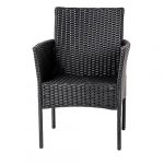 Комплект садових меблів з техноратангу із 4 предметів VELACO LUIZA-BL чорний - Зображення 2