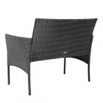 Комплект садових меблів з техноратангу із 4 предметів VELACO RITA-BL чорний - Зображення 6