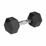 Гантелі чавунні прогумовані Rebel Active RBA-2325-09 HEX ​​2х9кг - Зображення 3