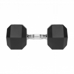 Гантель чавунна прогумована Rebel Active RBA-2325-22.5 HEX 22.5кг - Зображення 2