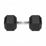 Гантель чавунна прогумована Rebel Active RBA-2325-30 HEX 30кг - Зображення 2