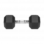 Гантелі чавунні прогумовані Rebel Active RBA-2325-12.5 HEX 2х12.5кг - Зображення 4