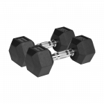 Гантелі чавунні прогумовані Rebel Active RBA-2325-09 HEX ​​2х9кг