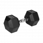 Гантель чавунна прогумована Rebel Active RBA-2325-17.5 HEX 17.5кг