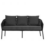 Комплект садових меблів із 5 предметів SIERRA-BL VELACO з чорного металу - Зображення 3