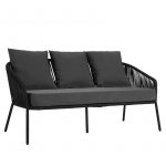 Комплект садових меблів із 5 предметів SIERRA-BL VELACO з чорного металу - Зображення 4