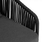 Комплект садових меблів із 5 предметів SIERRA-BL VELACO з чорного металу - Зображення 7