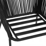 Комплект садових меблів із 5 предметів SIERRA-BL VELACO з чорного металу - Зображення 8