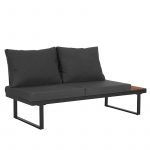 Комплект садових меблів із 5 предметів VELACO TOBA-BL-WD1 з чорного металу - Зображення 6