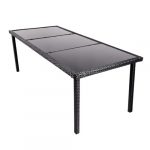 Комплект садових меблів із 9 предметів з техноратангу VELACO SANTOS-BL-BL чорного кольору - Зображення 5