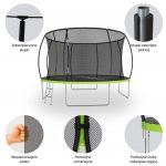 Батут з внутрішньою сіткою Sider 374 см 12FT 365-374 см - Зображення 2