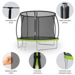Батут з внутрішньою сіткою Sider 252 см 8FT 244-252 см - Зображення 2