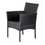 Комплект садових меблів з техноратангу із 4 предметів VELACO LUIZA-BL чорний - Зображення 3