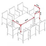 Комплект садових меблів із 9 предметів з техноратангу VELACO SANTOS-BL-BL чорного кольору - Зображення 11