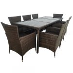 Комплект садових меблів з техноратангу VELACO SANTOS-BL-BR із 9 предметів коричневий - Зображення 3