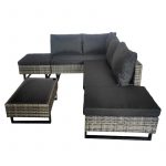 Комплект садових меблів із 5 предметів з техноратангу VELACO LIME-GR сірий - Зображення 3