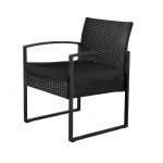 Комплект садових меблів з техноратангу із 4 предметів VELACO Atlas чорний - Зображення 4