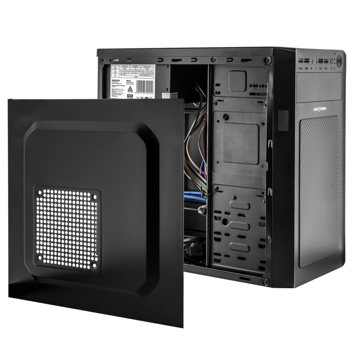 Корпус для комп'ютера LogicPower LP 6108 400w 12cm MATX 2xUSB 3.0 + 2xUSB 2.0 - Зображення 2