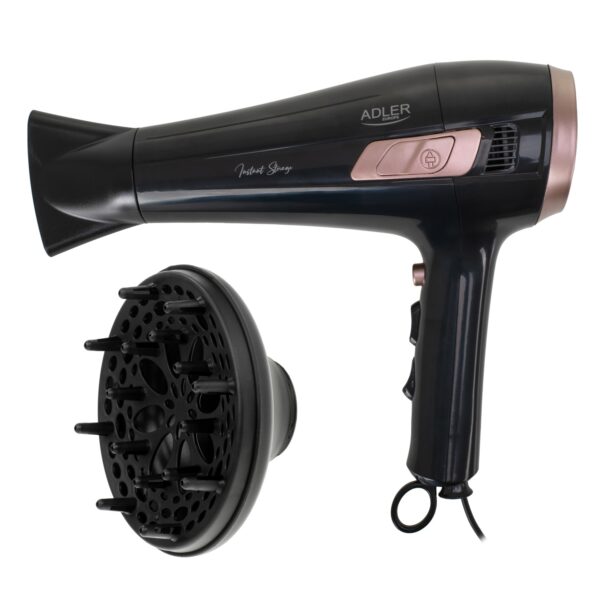 Фен Adler AD 2283 з висувним шнуром 2000W–2400W + дифузор