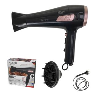 Фен Adler AD 2283 з висувним шнуром 2000W–2400W + дифузор