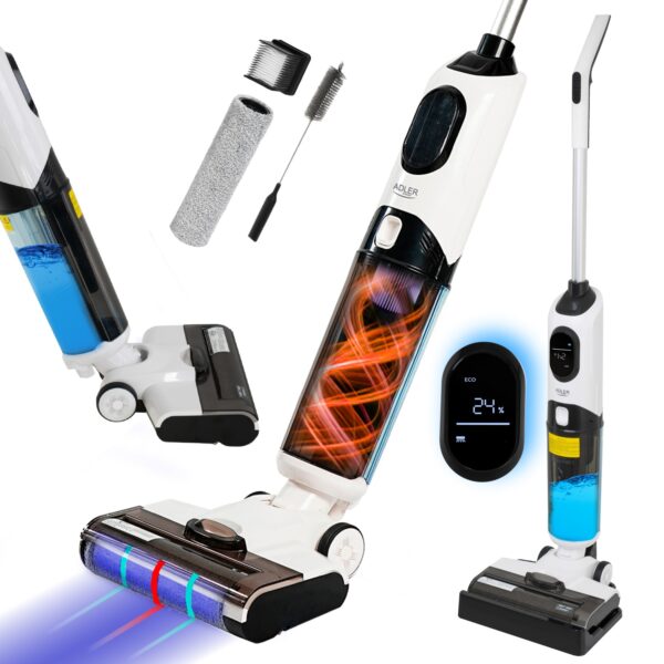 Ручний акумуляторний пилосос 2-в-1 для сухого та вологого прибирання Adler AD 7077 2600мАг