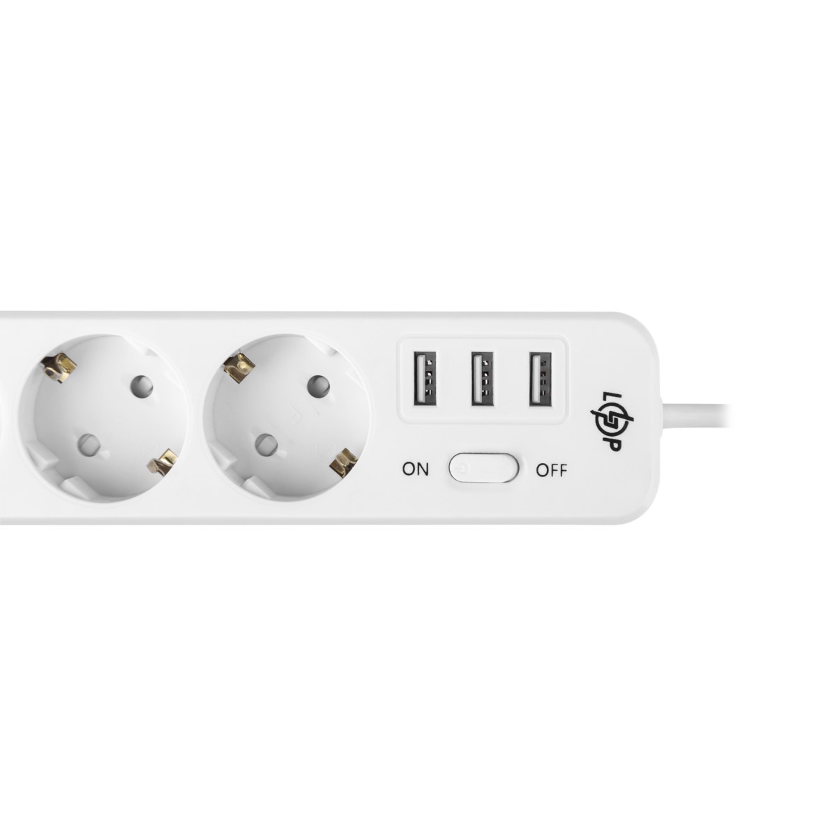 Мережевий фільтр подовжувач (переноска) PREMIUM LogicPower LP-X3 USB 4 м White (2200 Вт) - Зображення 4