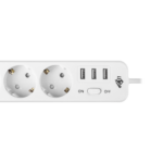 Мережевий фільтр подовжувач (переноска) PREMIUM LogicPower LP-X3 USB 4 м White (2200 Вт) - Зображення 4