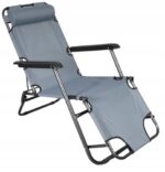 Шезлонг пляжний лежак розкладний ADGO ADG.I-H253 gray