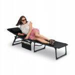 Пляжний шезлонг Tadar 4 позиції 188 x 56 x 28 см сталевий black - Зображення 2