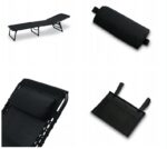 Пляжний шезлонг Tadar 4 позиції 188 x 56 x 28 см сталевий black - Зображення 4