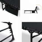 Пляжний шезлонг Tadar 4 позиції 188 x 56 x 28 см сталевий black - Зображення 5