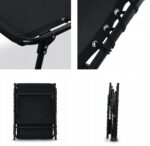 Пляжний шезлонг Tadar 4 позиції 188 x 56 x 28 см сталевий black - Зображення 6