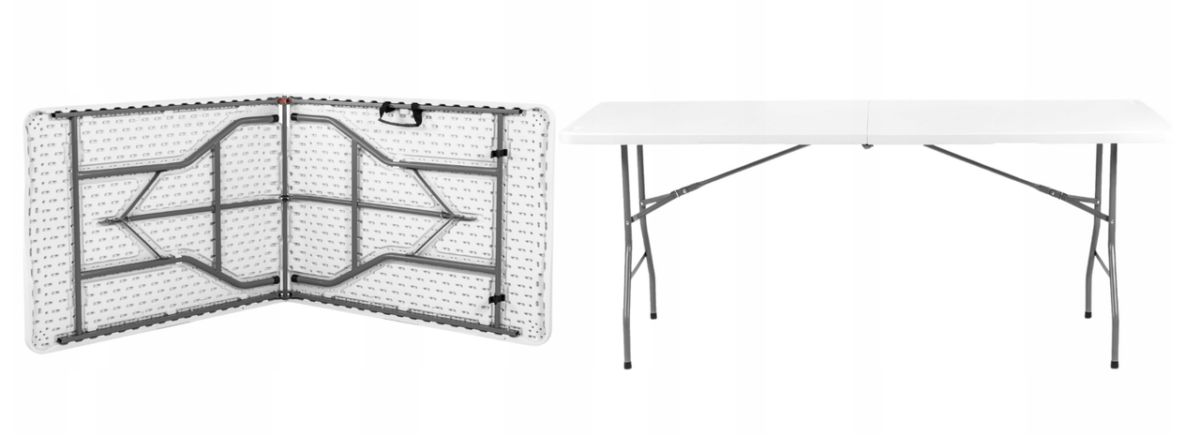 Туристичний стіл Go Garden BZ180V 180×70 см білий - Зображення 3