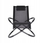 Шезлонг чорний алюмінієвий Nuforma 04K KJL01AOC навантаження до 150 кг - Зображення 4