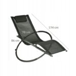 Шезлонг чорний алюмінієвий Nuforma 04K KJL01AOC навантаження до 150 кг - Зображення 10
