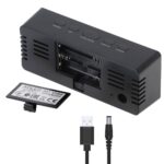 Годинник - будильник Adler AD 1189 black 3xAAA або USB