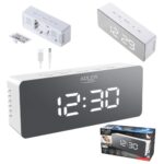 Годинник - будильник Adler AD 1189 white 3xAAA або USB