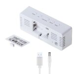 Годинник - будильник Adler AD 1189 white 3xAAA або USB