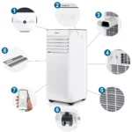 Портативний міні-кондиціонер Berdsen BD-582 9000 BTU для дому та офісу 16-32°C - Зображення 9