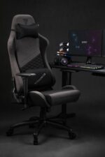 Тканинне крісло для геймерів або в офіс SENSE7 Spellcaster Senshi Edition XL сіре комфортне і стильне - Зображення 8