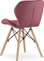 Стильне оксамитове крісло MUFART ELVA 3799 темно-рожеве - Зображення 3