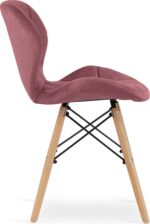 Стильне оксамитове крісло MUFART ELVA 3799 темно-рожеве - Зображення 4