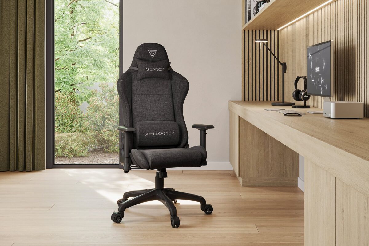 Тканинне крісло для геймерів SENSE7 Spellcaster FUKU чорне - Зображення 2