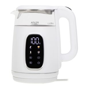 Чайник електричний Adler AD 1305 white silver LED 1,7L