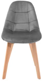Стілець оксамитовий з м'якою оббивкою MUFART ALFA 3755 сірий - Зображення 3
