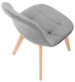 Стілець оксамитовий з м'якою оббивкою MUFART ALFA 3755 сірий - Зображення 7