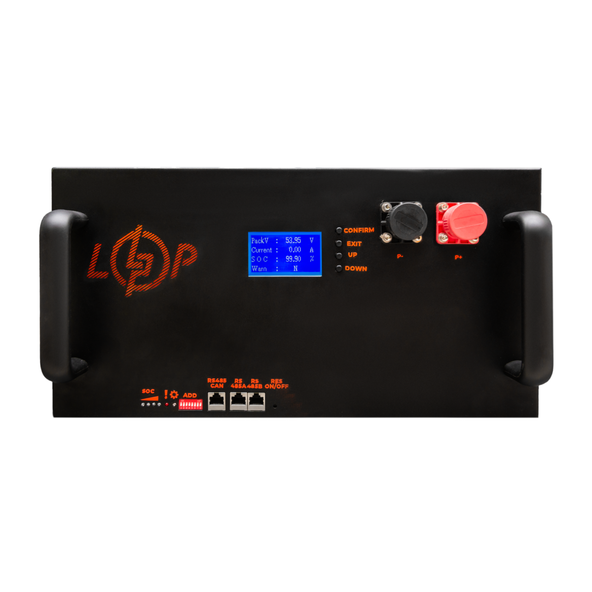 Акумулятор LogicPower LP LiFePO4 51,2V - 160 Ah (8192Wh) (BMS 200A/100А) LCD метал RM Smart RS485/CAN - Зображення 2